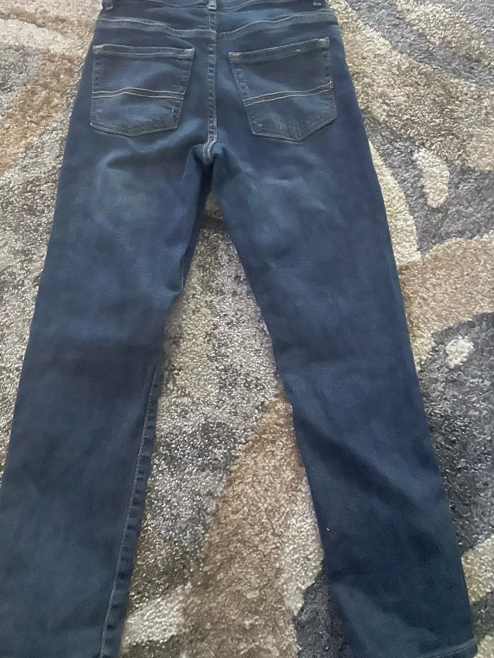 The Children's Place Slim Straight Dark Blue Jeans with Knee Rips